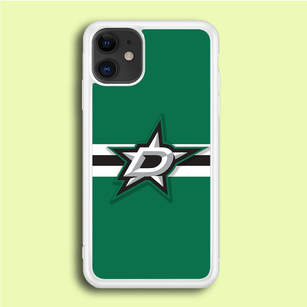 Hockey Dallas Stars NHL 002 iPhone 12 Case-Rubber / White (2D Case)-Xtracase