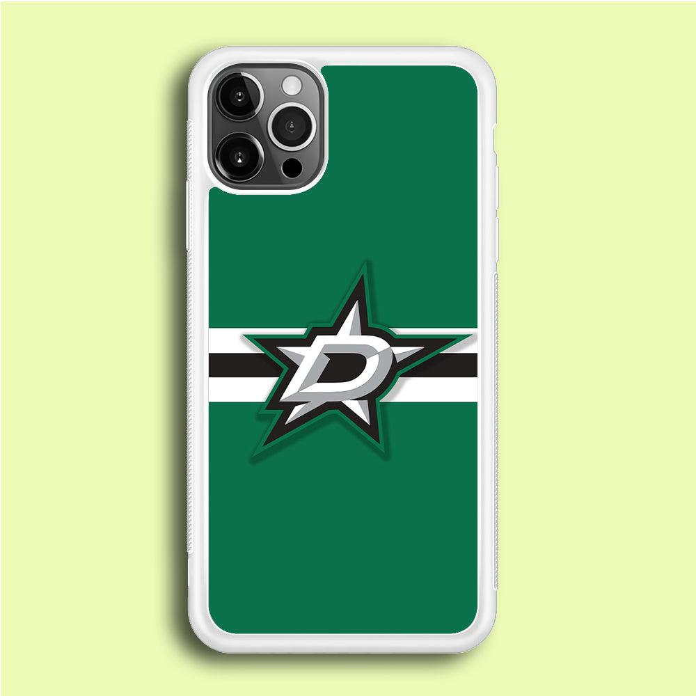 Hockey Dallas Stars NHL 002 iPhone 12 Pro Max Case-Rubber / White (2D Case)-Xtracase