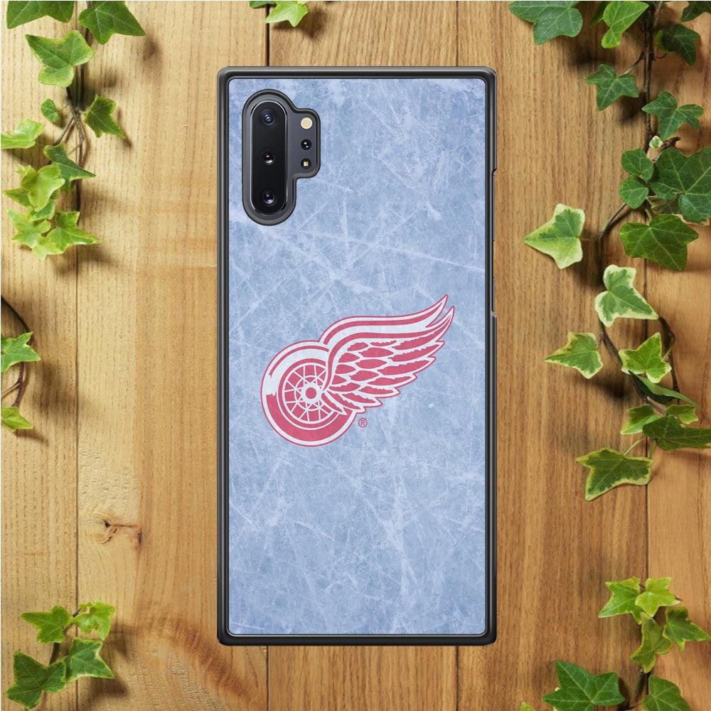 Hockey Detroit Red Wings NHL 001 Samsung Galaxy Note 10 Plus Case-Rubber / Black (2D Case)-Xtracase