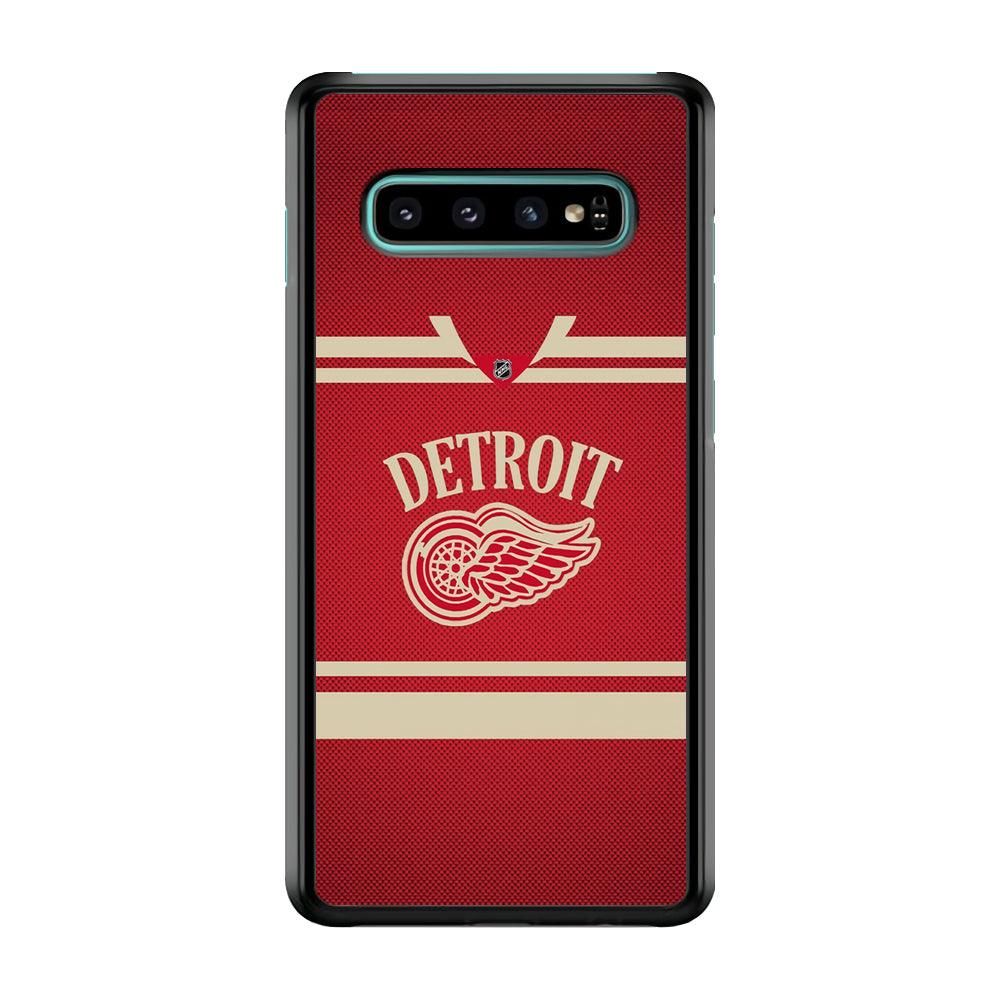 Hockey Detroit Red Wings NHL 002 Samsung Galaxy S10 Case-Plastic / Full Wrap (3D Case)-Xtracase