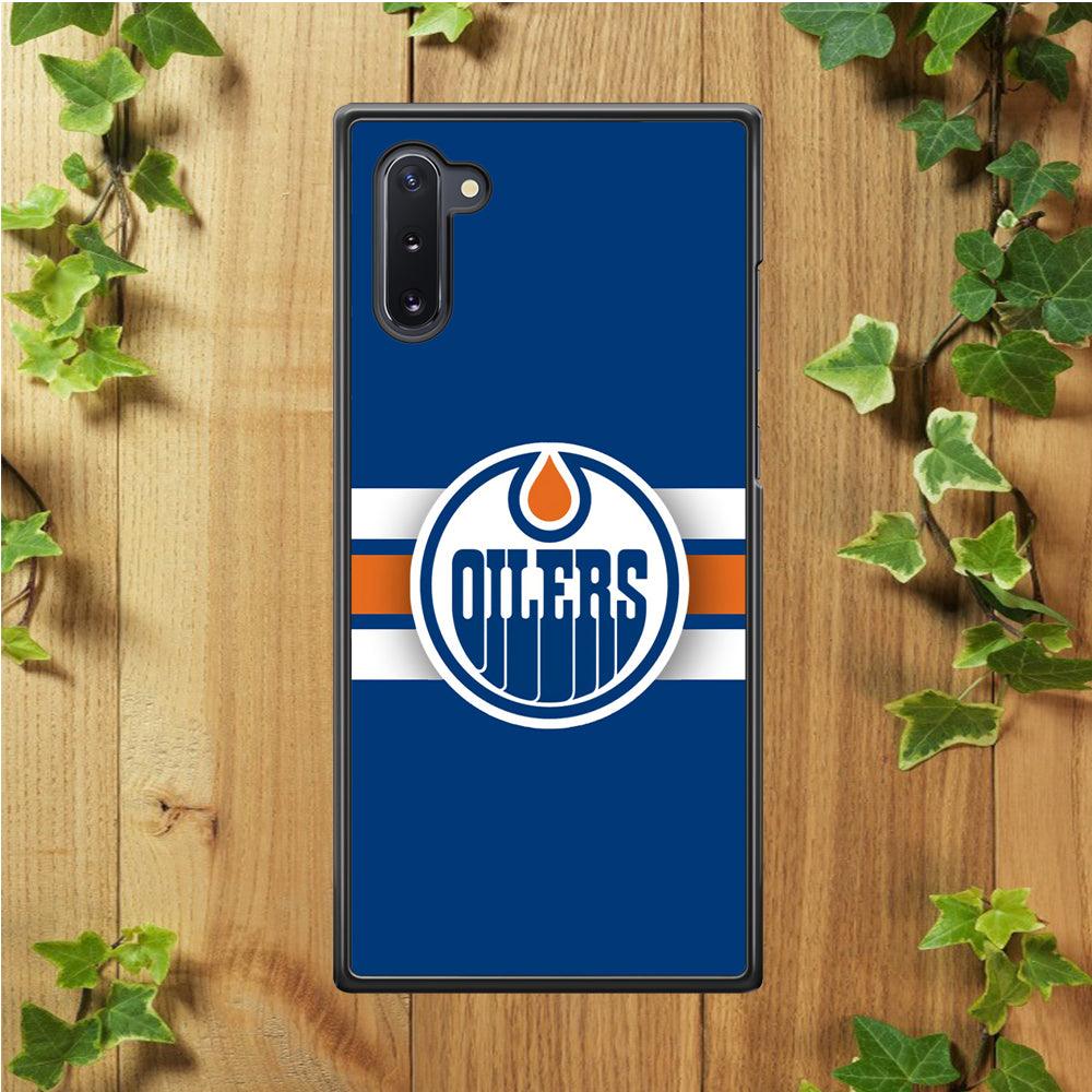 Hockey Edmonton Oilers NHL 001 Samsung Galaxy Note 10 Case-Rubber / Black (2D Case)-Xtracase