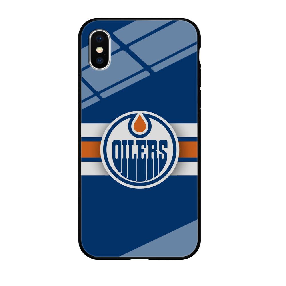 Hockey Edmonton Oilers NHL 001 iPhone Xs Case-Tempered Glass Case-Xtracase