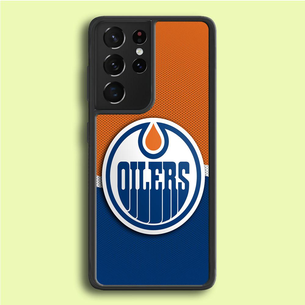 Hockey Edmonton Oilers NHL 002 Samsung Galaxy S21 Ultra Case-Plastic / Full Wrap (3D Case)-Xtracase