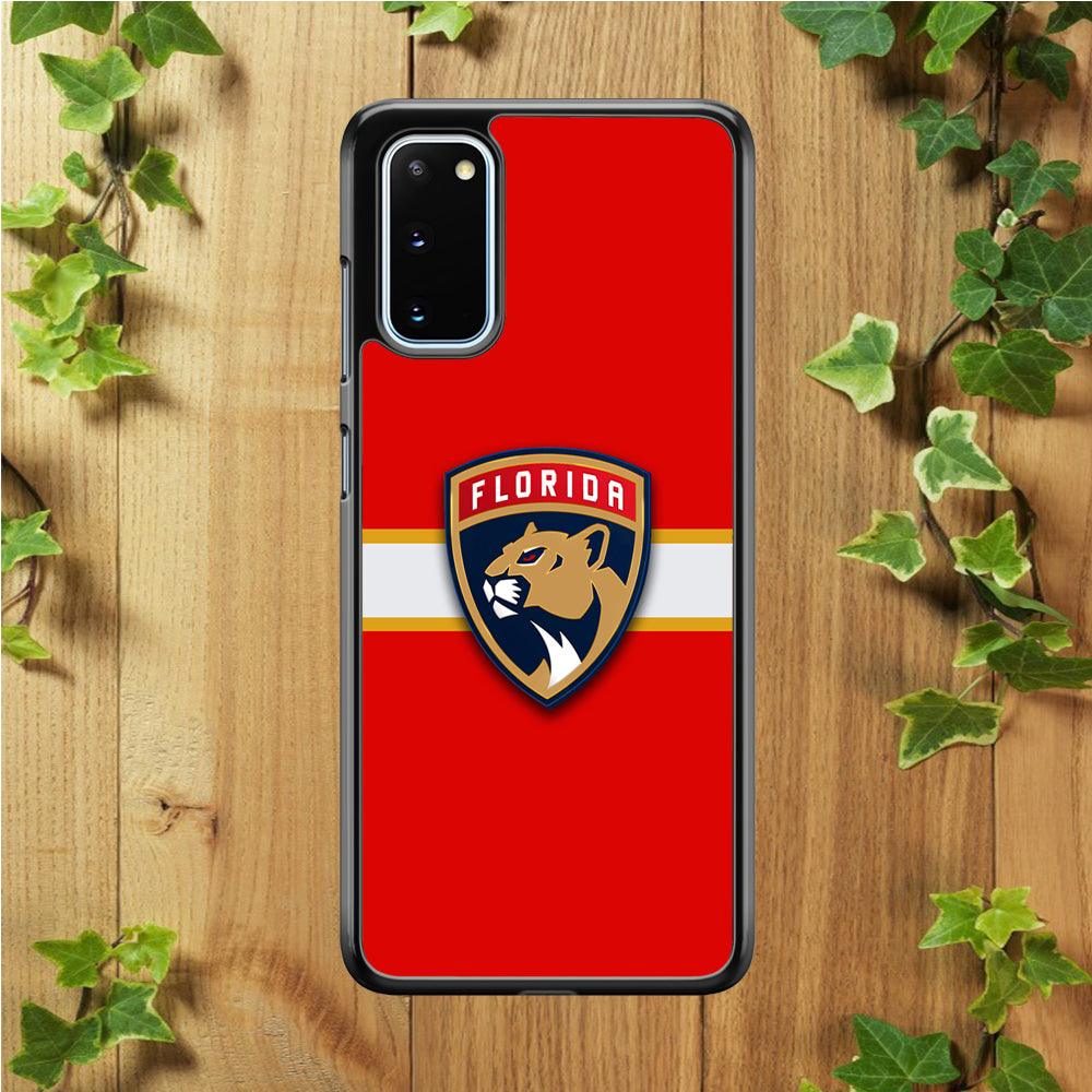 Hockey Florida Panthers NHL 002 Samsung Galaxy S20 Case-Rubber / Black (2D Case)-Xtracase