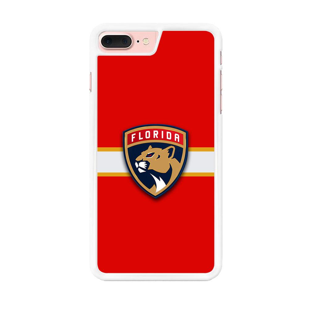 Hockey Florida Panthers NHL 002 iPhone 7 Plus Case-Rubber / White (2D Case)-Xtracase