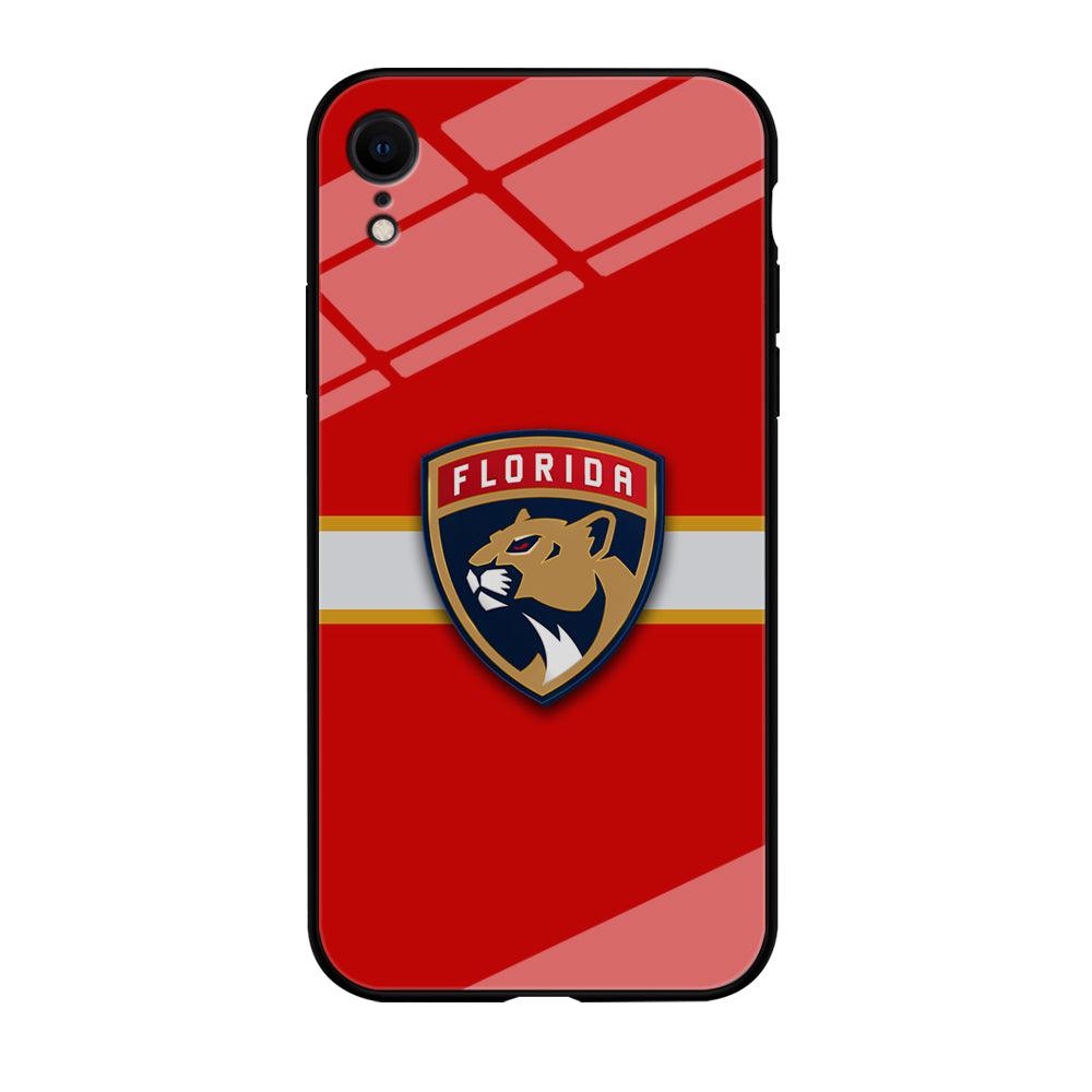 Hockey Florida Panthers NHL 002 iPhone XR Case-Tempered Glass Case-Xtracase