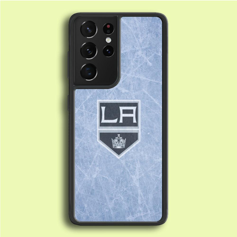 Hockey Los Angeles Kings NHL 001 Samsung Galaxy S21 Ultra Case-Rubber / Black (2D Case)-Xtracase