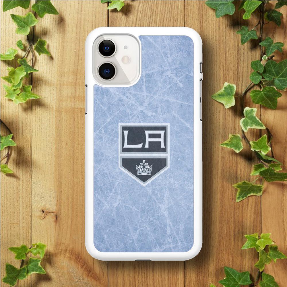 Hockey Los Angeles Kings NHL 001 iPhone 11 Case-Rubber / White (2D Case)-Xtracase