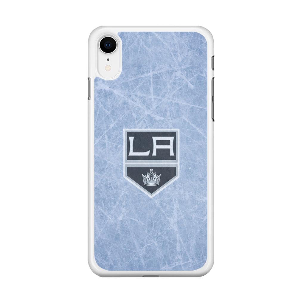 Hockey Los Angeles Kings NHL 001 iPhone XR Case-Rubber / White (2D Case)-Xtracase