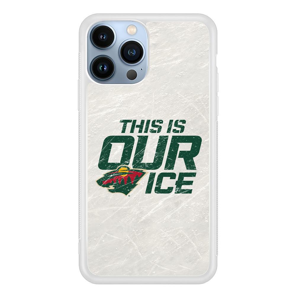 Hockey Minnesota Wild NHL 001 iPhone 13 Pro Max Case-Rubber / White (2D Case)-Xtracase