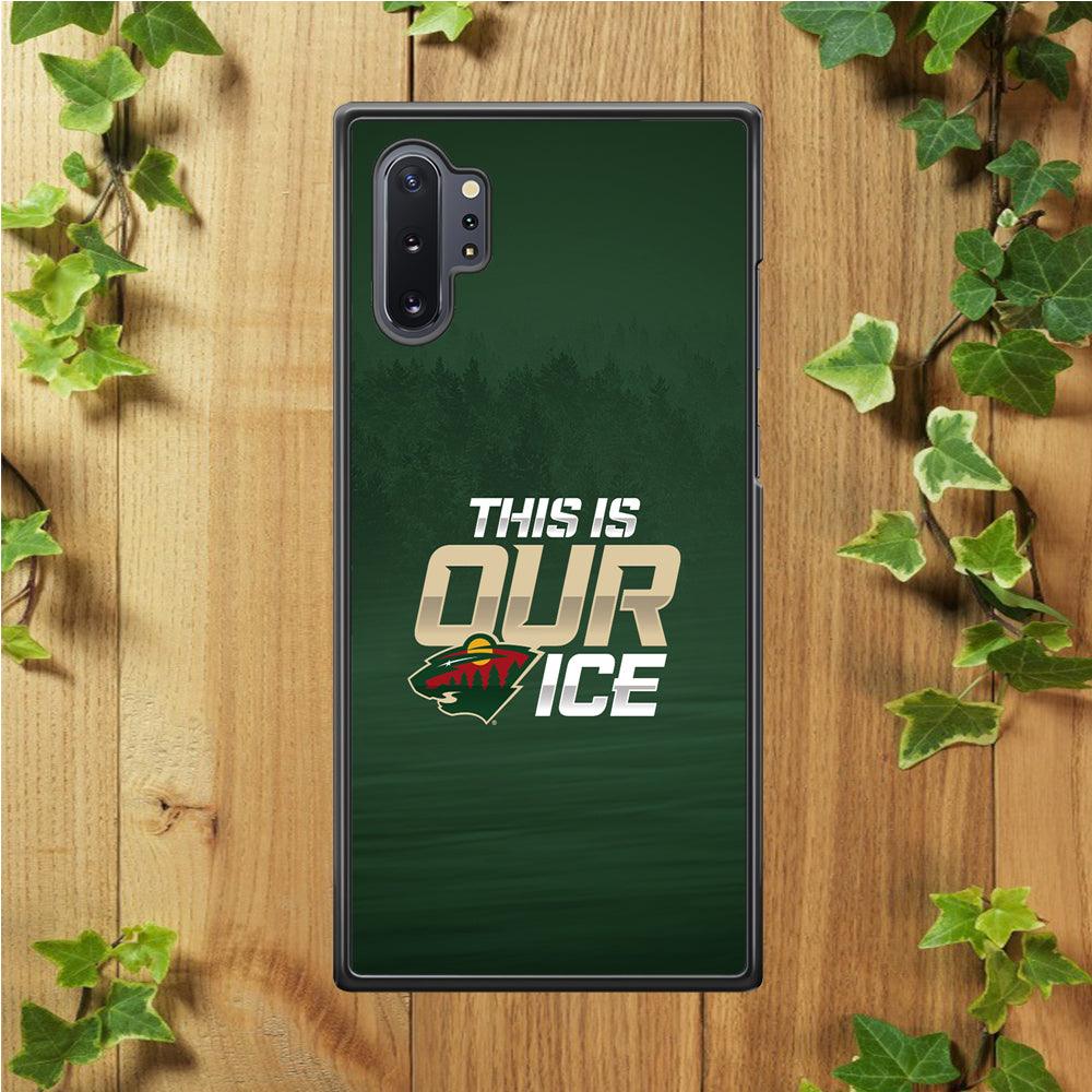 Hockey Minnesota Wild NHL 002 Samsung Galaxy Note 10 Plus Case-Rubber / Black (2D Case)-Xtracase