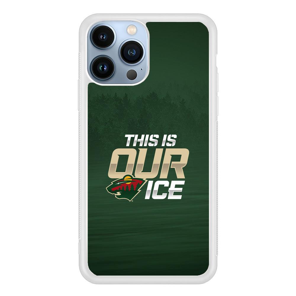 Hockey Minnesota Wild NHL 002 iPhone 13 Pro Case-Rubber / White (2D Case)-Xtracase