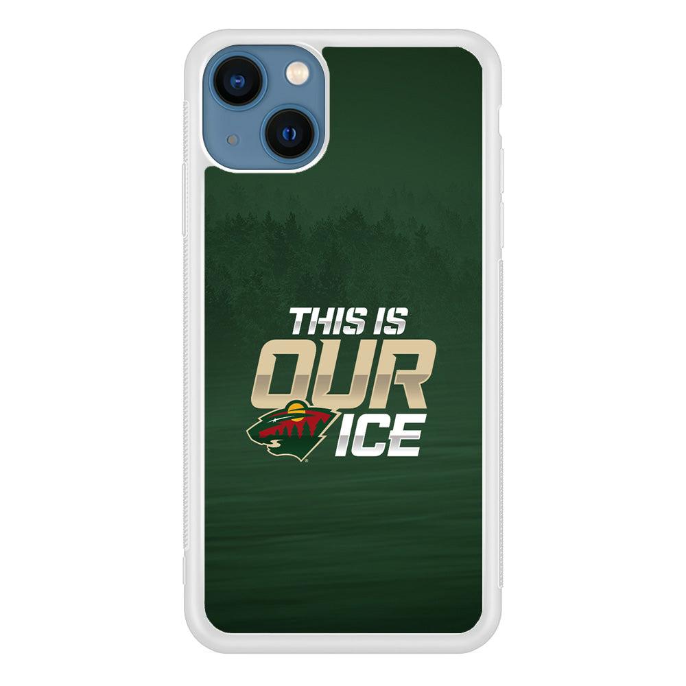Hockey Minnesota Wild NHL 002 iPhone 13 Mini Case-Rubber / White (2D Case)-Xtracase