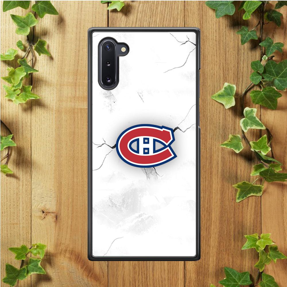 Hockey Montréal Canadiens NHL 001 Samsung Galaxy Note 10 Case-Rubber / White (2D Case)-Xtracase