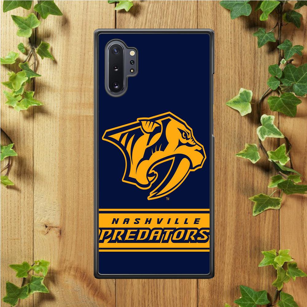 Hockey Nashville Predators NHL 001 Samsung Galaxy Note 10 Plus Case-Rubber / Black (2D Case)-Xtracase