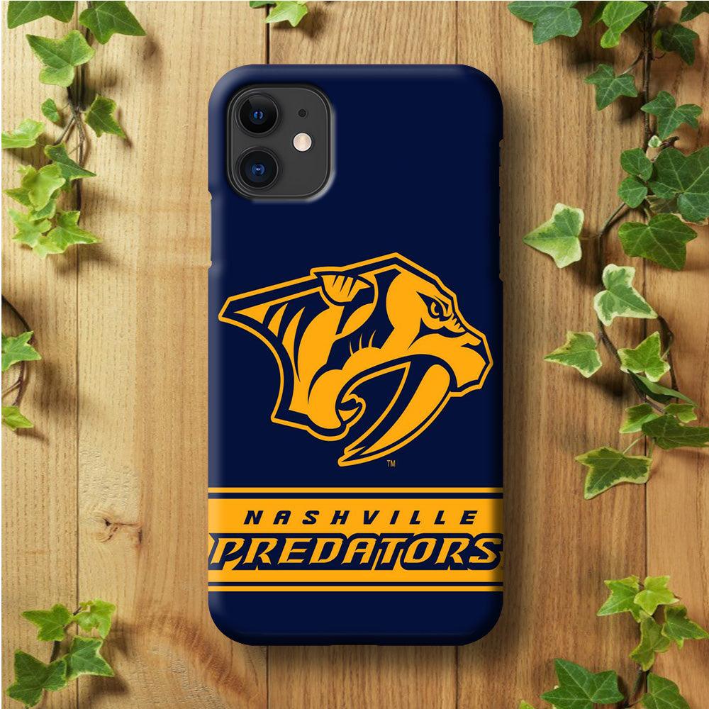 Hockey Nashville Predators NHL 001 iPhone 11 Case-Plastic / Full Wrap (3D Case)-Xtracase