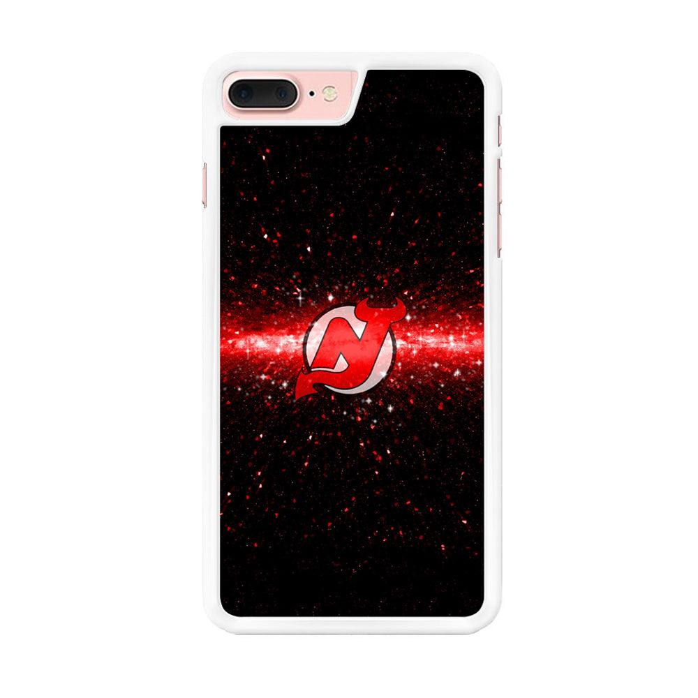 Hockey New Jersey Devils NHL 001 iPhone 8 Plus Case-Rubber / White (2D Case)-Xtracase