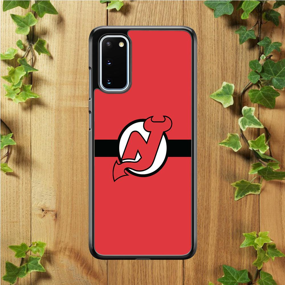 Hockey New Jersey Devils NHL 002 Samsung Galaxy S20 Case-Rubber / Black (2D Case)-Xtracase