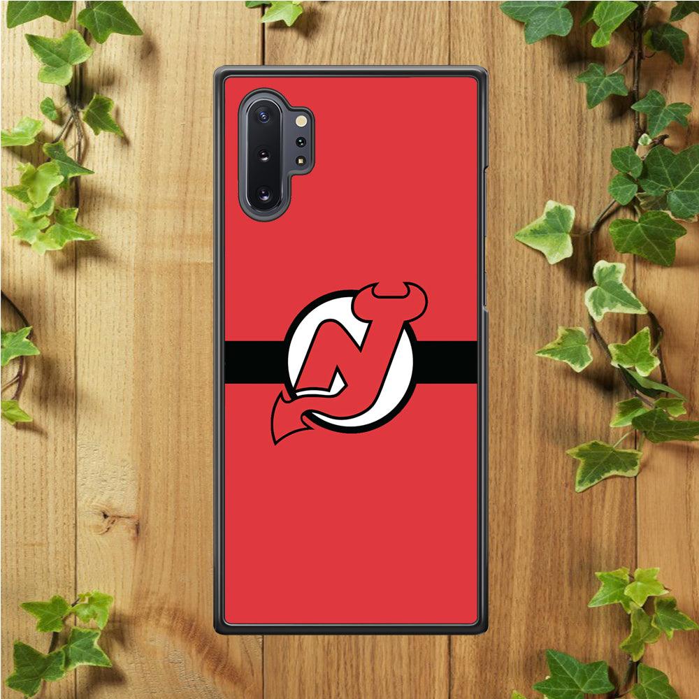 Hockey New Jersey Devils NHL 002 Samsung Galaxy Note 10 Plus Case-Rubber / White (2D Case)-Xtracase