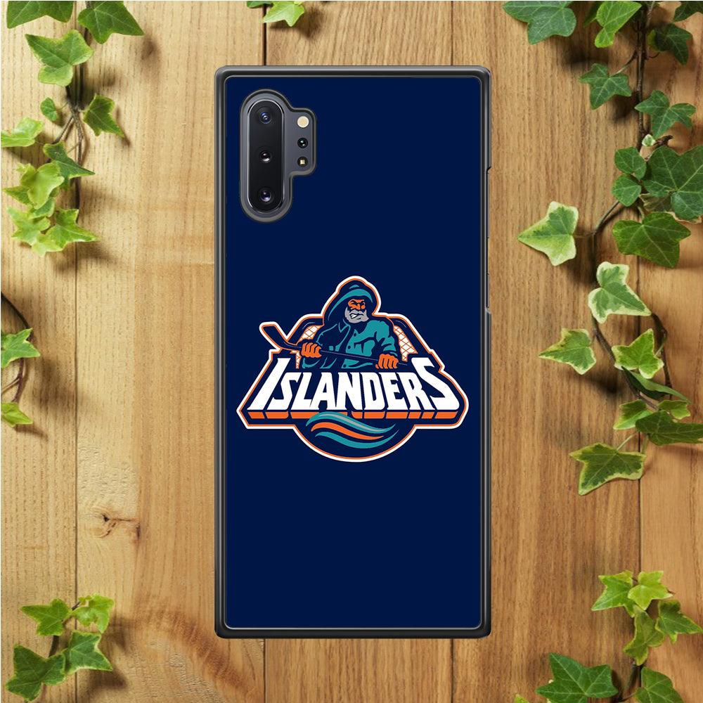 Hockey New York Islanders NHL 001 Samsung Galaxy Note 10 Plus Case-Rubber / White (2D Case)-Xtracase