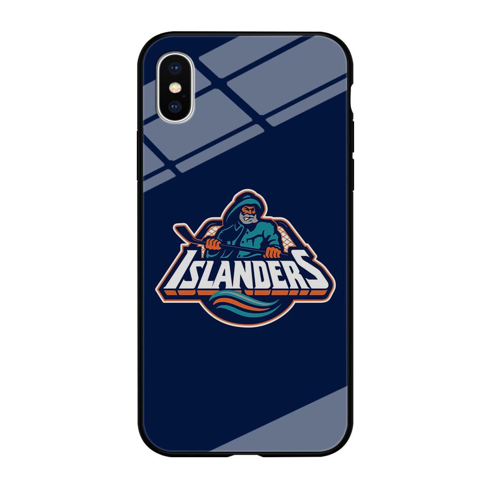Hockey New York Islanders NHL 001 iPhone Xs Max Case-Tempered Glass Case-Xtracase