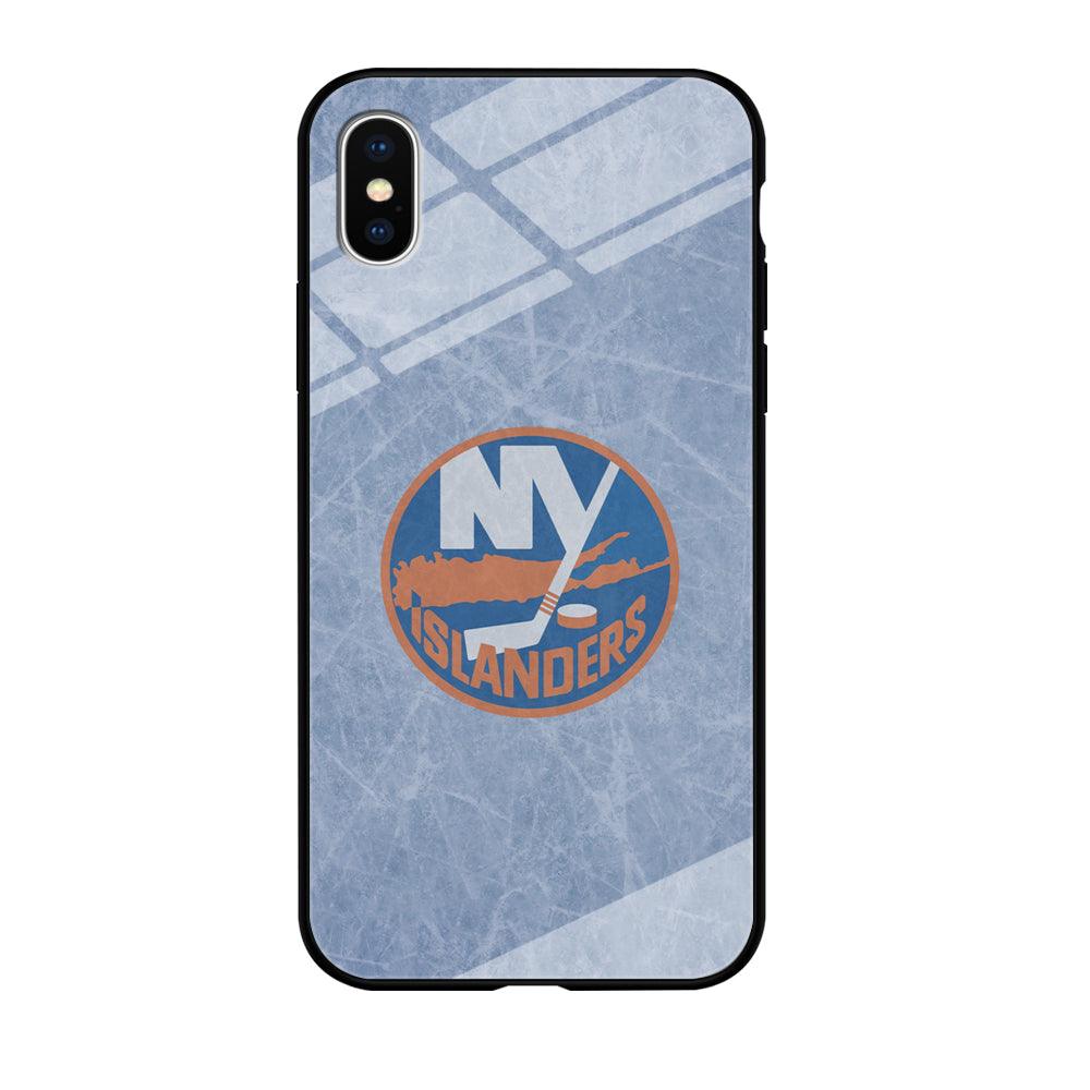 Hockey New York Islanders NHL 002 iPhone Xs Case-Tempered Glass Case-Xtracase