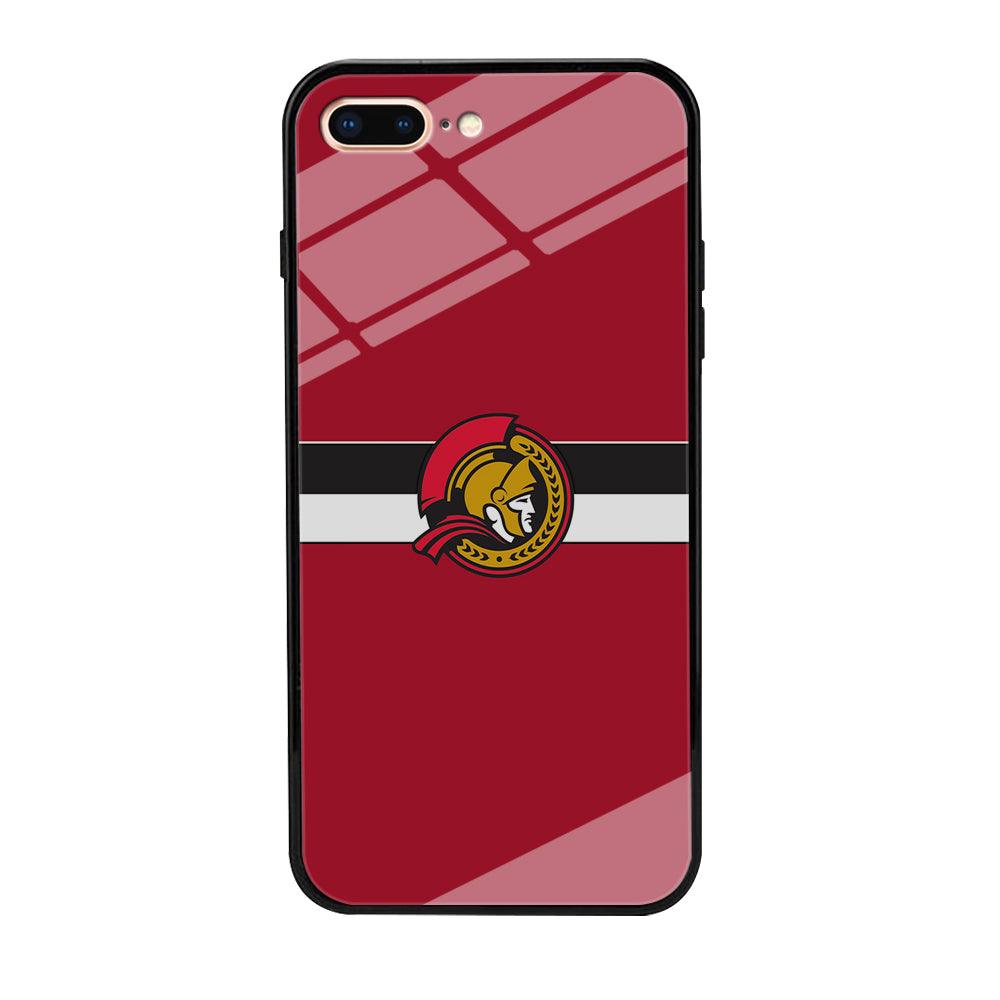 Hockey Ottawa Senators NHL 001 iPhone 8 Plus Case-Tempered Glass Case-Xtracase