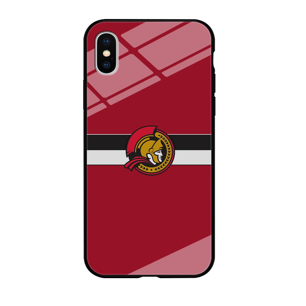 Hockey Ottawa Senators NHL 001 iPhone Xs Max Case-Tempered Glass Case-Xtracase