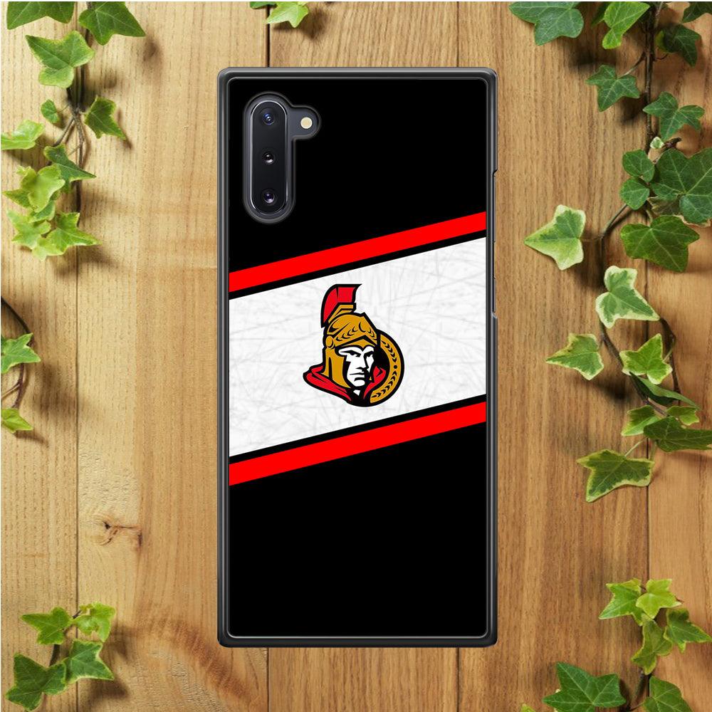 Hockey Ottawa Senators NHL 002 Samsung Galaxy Note 10 Case-Rubber / Black (2D Case)-Xtracase