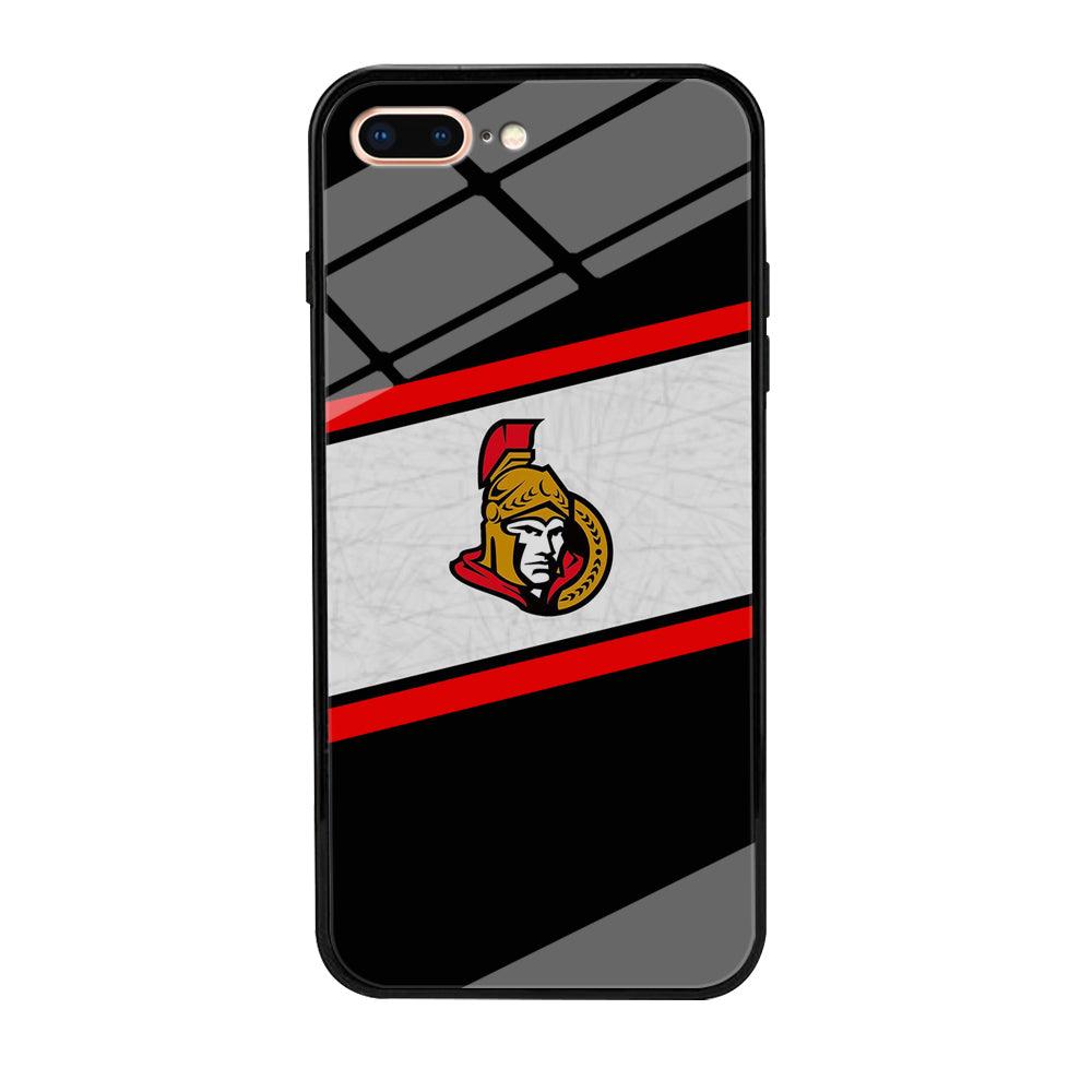 Hockey Ottawa Senators NHL 002 iPhone 8 Plus Case-Tempered Glass Case-Xtracase