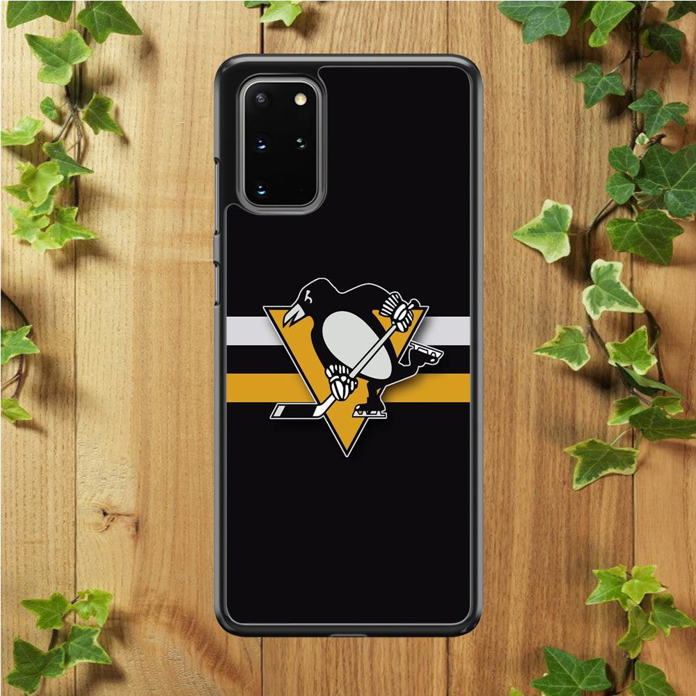 Hockey Pittsburgh Penguins NHL 001 Samsung Galaxy S20 Plus Case-Rubber / White (2D Case)-Xtracase
