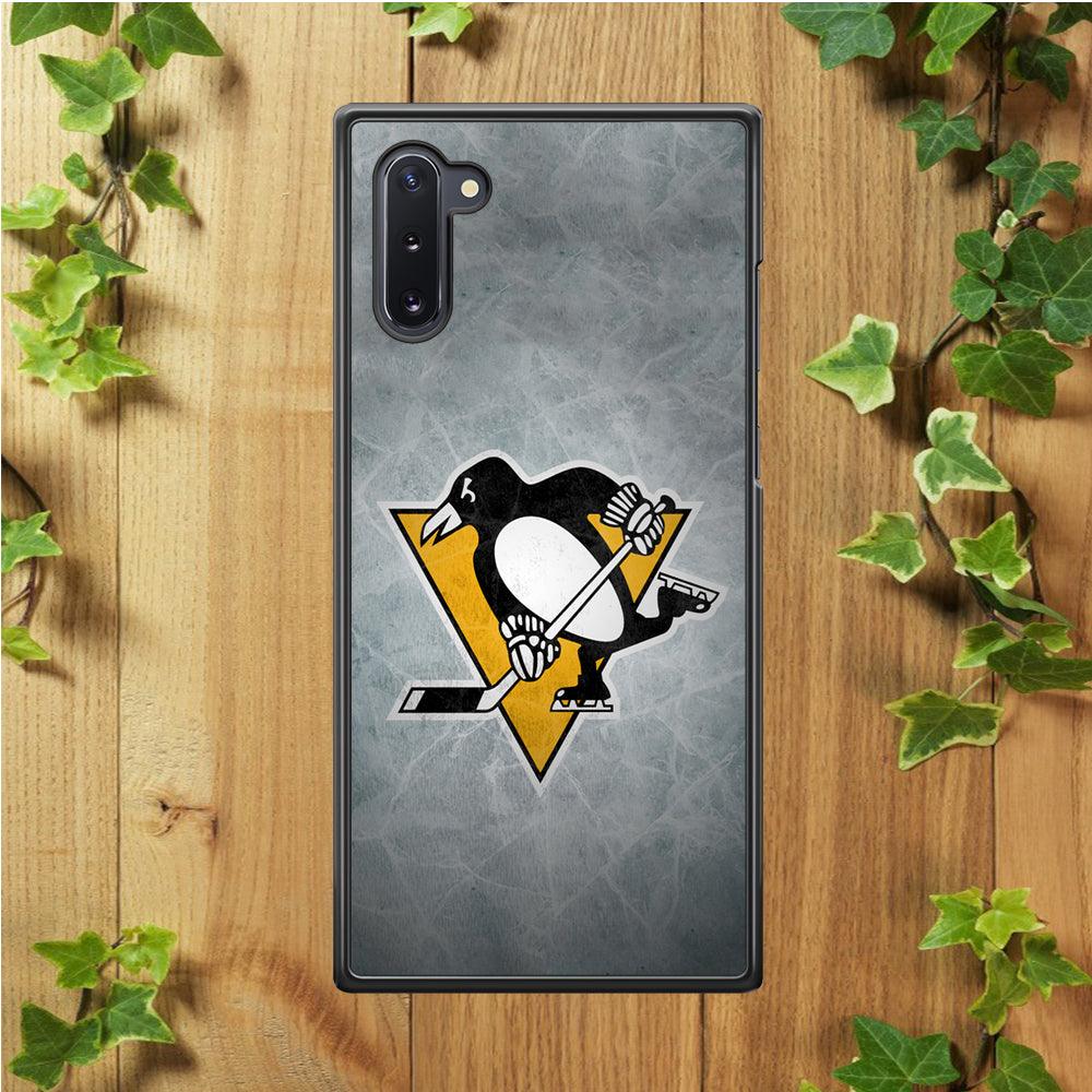 Hockey Pittsburgh Penguins NHL 002 Samsung Galaxy Note 10 Case-Rubber / Black (2D Case)-Xtracase