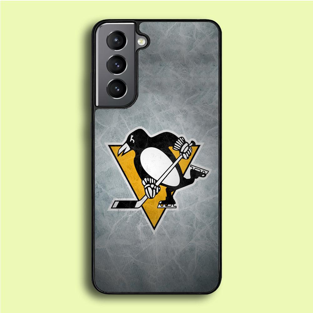 Hockey Pittsburgh Penguins NHL 002 Samsung Galaxy S21 Plus Case-Rubber / White (2D Case)-Xtracase