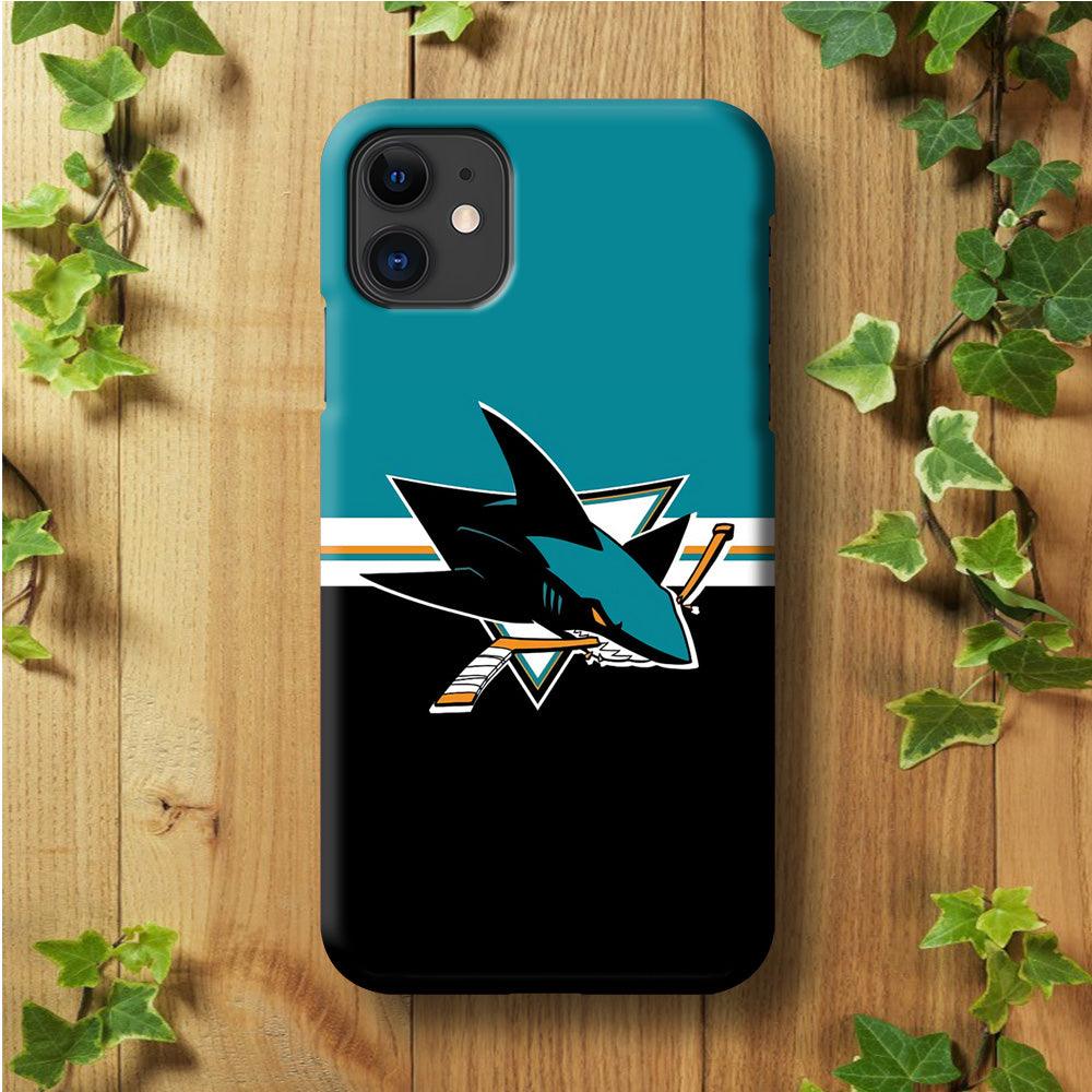 Hockey San Jose Sharks NHL 001 iPhone 11 Case-Plastic / Full Wrap (3D Case)-Xtracase