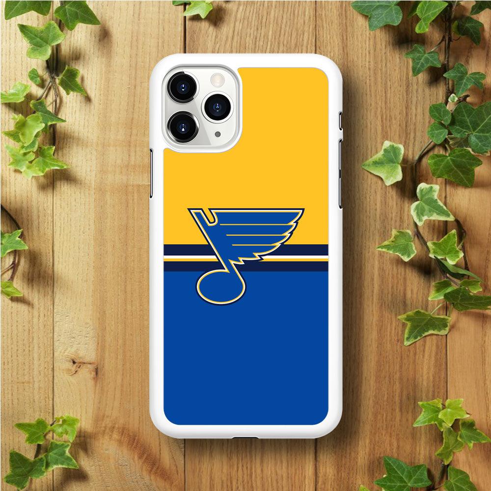 Hockey St. Louis Blues NHL 001 iPhone 11 Pro Case-Rubber / White (2D Case)-Xtracase