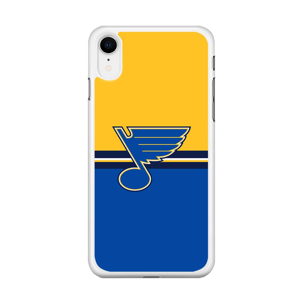 Hockey St. Louis Blues NHL 001 iPhone XR Case-Rubber / White (2D Case)-Xtracase