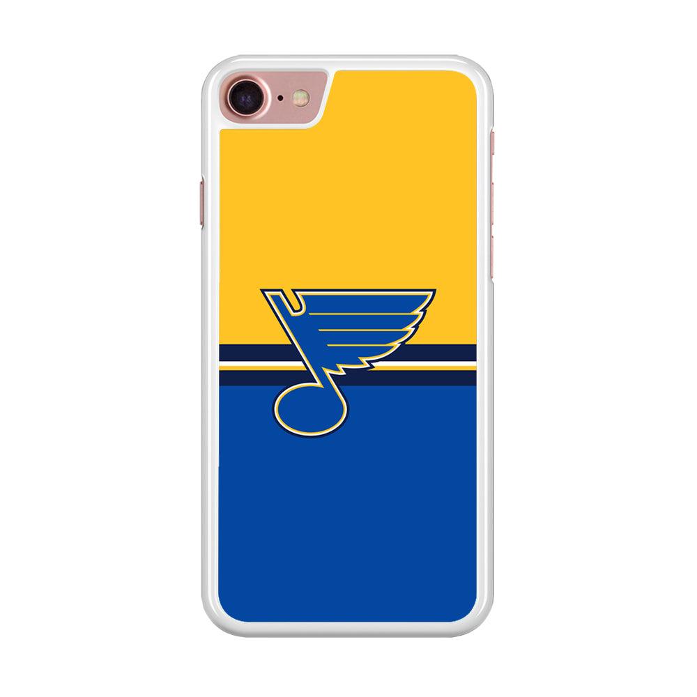 Hockey St. Louis Blues NHL 001 iPhone SE 2020 Case-Rubber / White (2D Case)-Xtracase