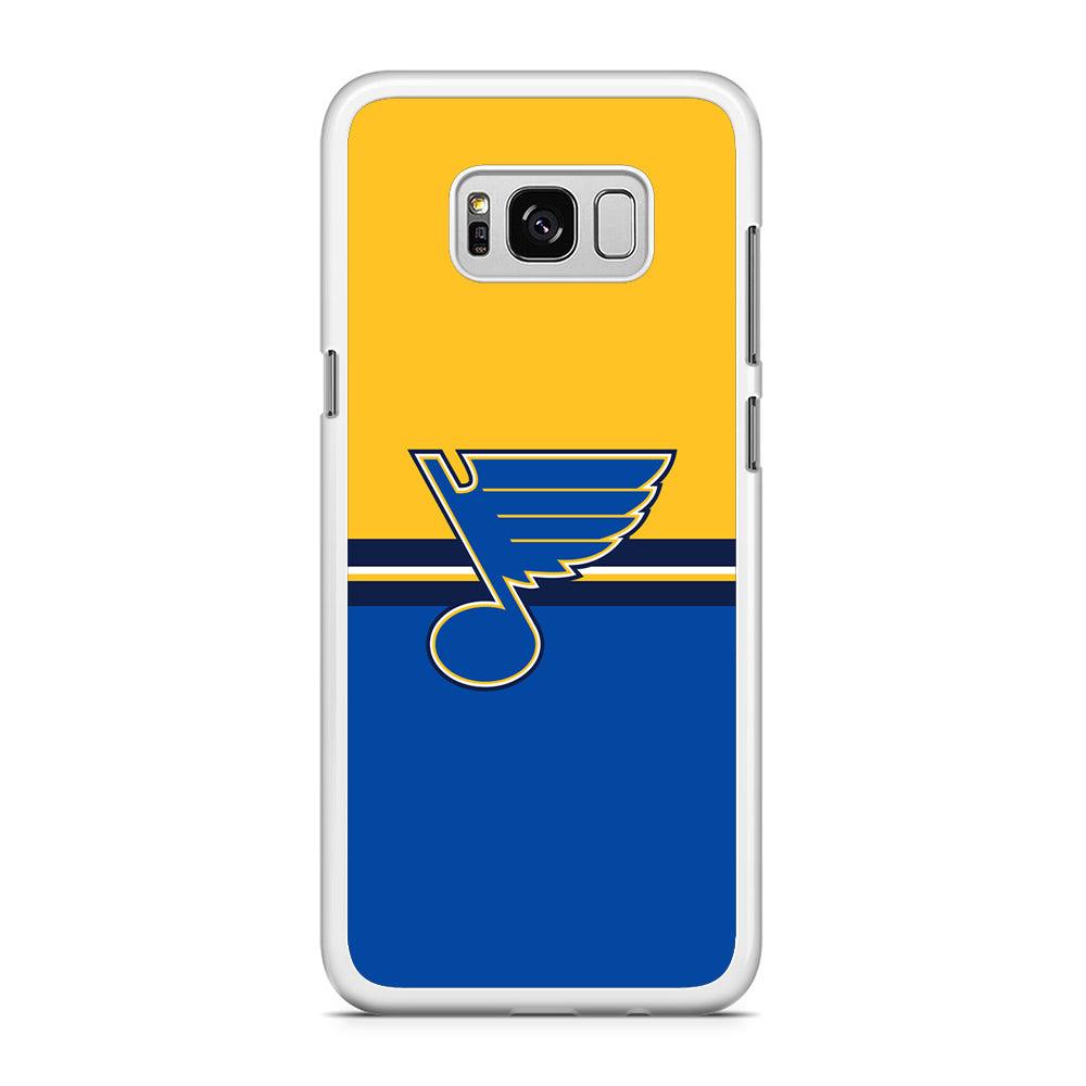 Hockey St. Louis Blues NHL 001 Samsung Galaxy S8 Case-Rubber / White (2D Case)-Xtracase
