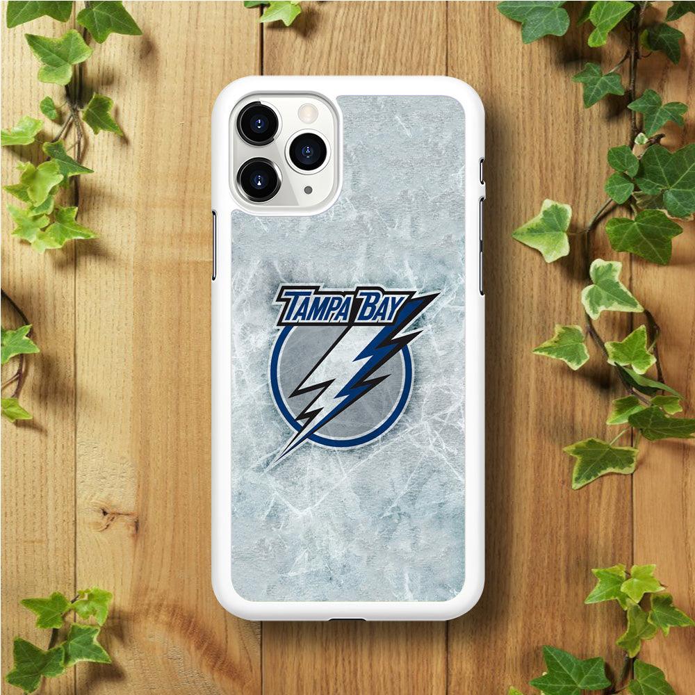 Hockey Tampa Bay Lightning NHL 001 iPhone 11 Pro Case-Rubber / White (2D Case)-Xtracase