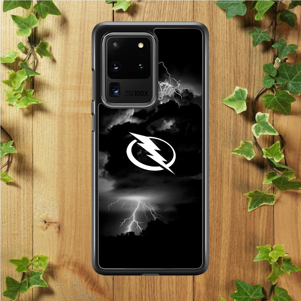 Hockey Tampa Bay Lightning NHL 002 Samsung Galaxy S20 Ultra Case-Rubber / Black (2D Case)-Xtracase