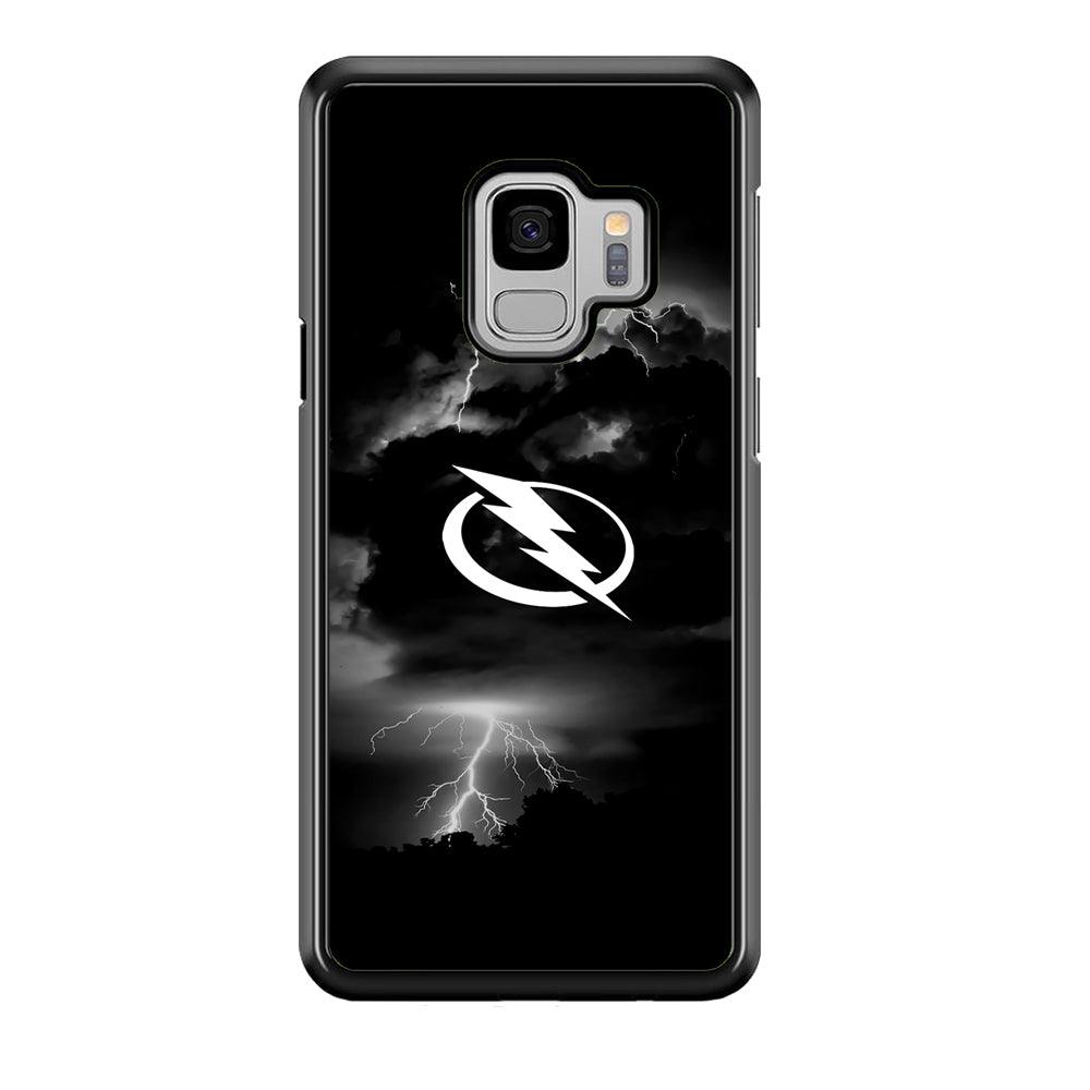 Hockey Tampa Bay Lightning NHL 002 Samsung Galaxy S9 Case-Rubber / White (2D Case)-Xtracase