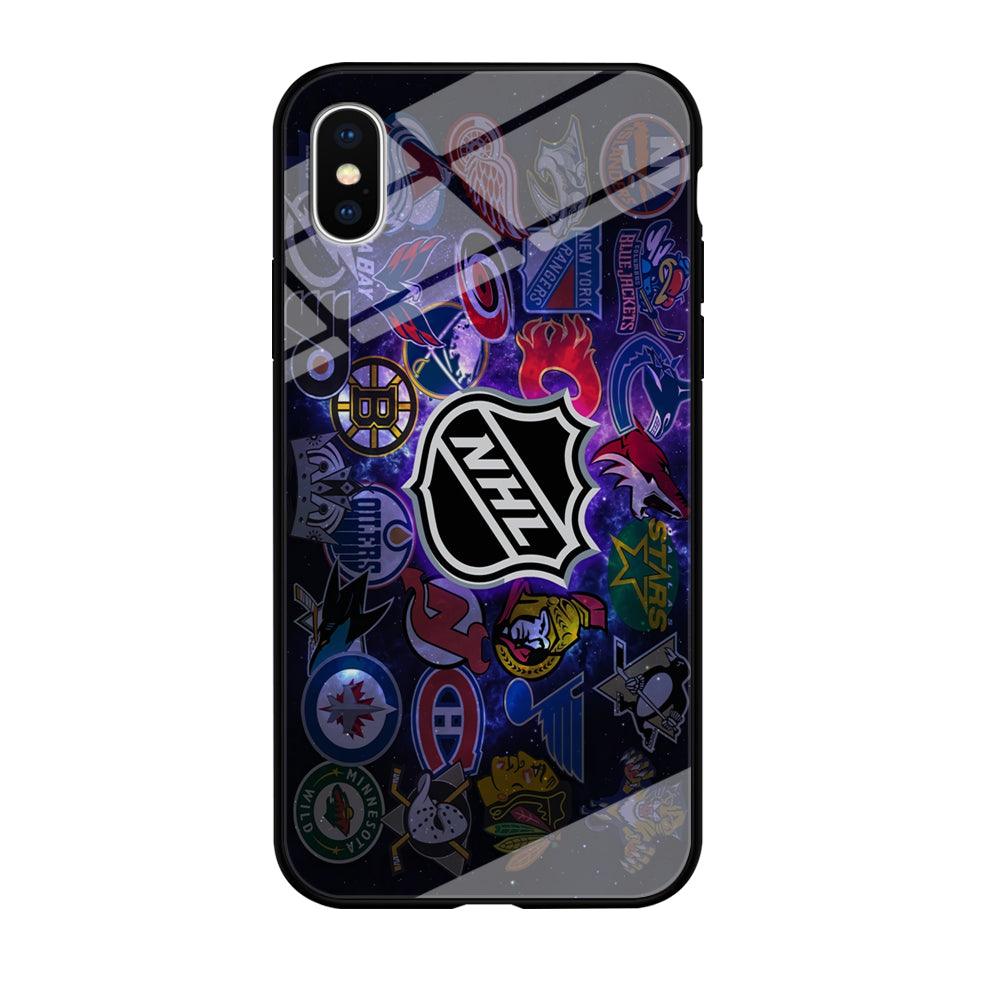 Hockey Teams NHL 002 iPhone Xs Case-Tempered Glass Case-Xtracase