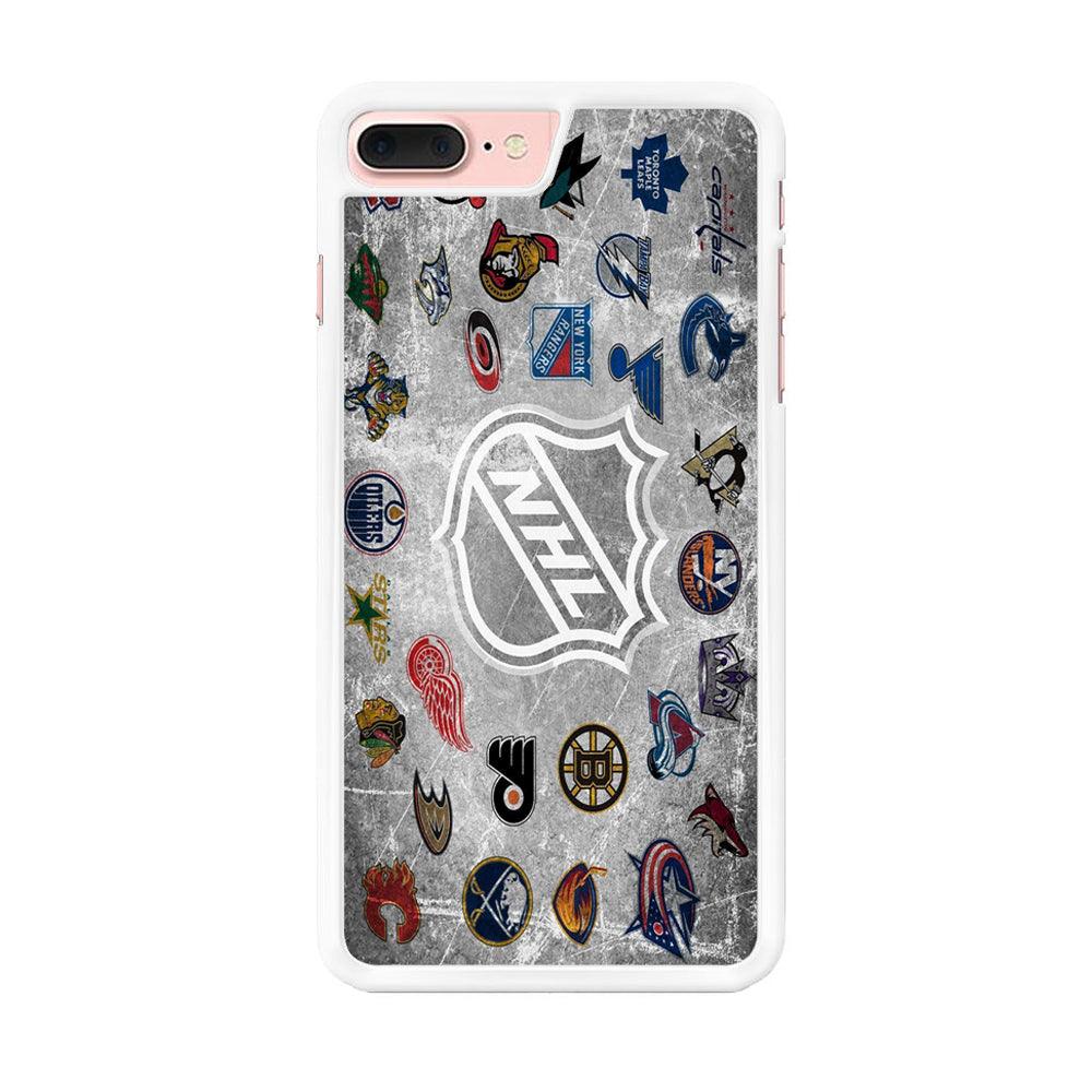 Hockey Teams NHL 003 iPhone 8 Plus Case-Rubber / White (2D Case)-Xtracase
