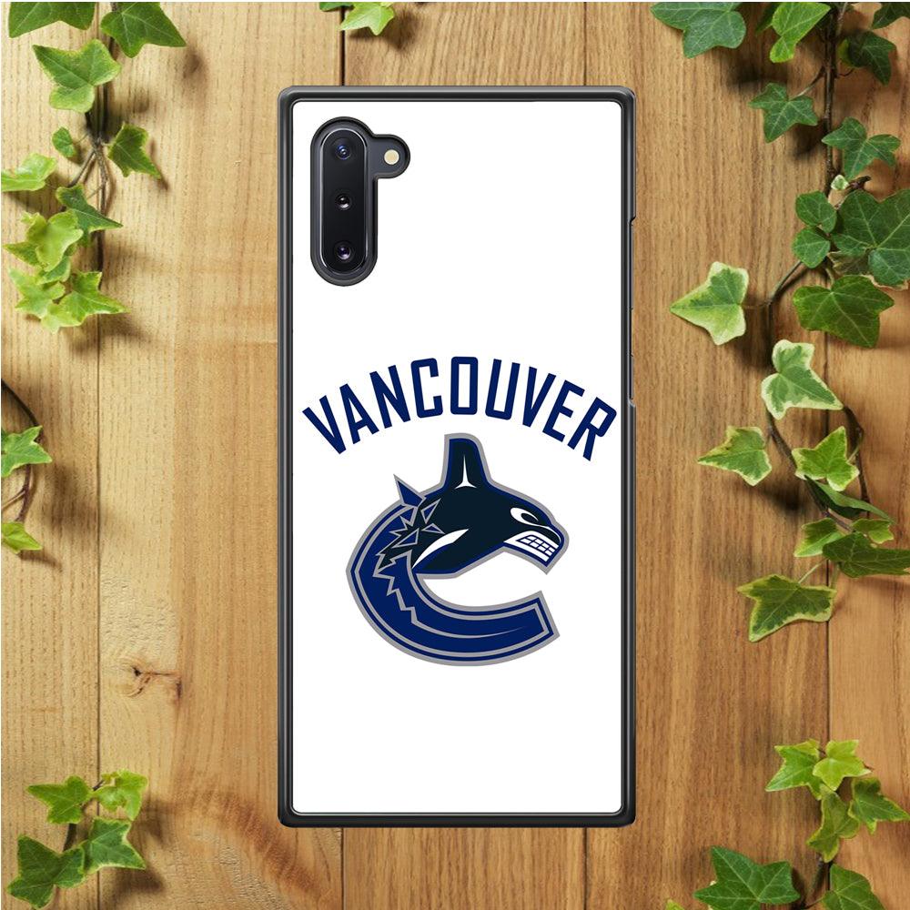 Hockey Vancouver Canucks NHL 001 Samsung Galaxy Note 10 Case-Rubber / Black (2D Case)-Xtracase