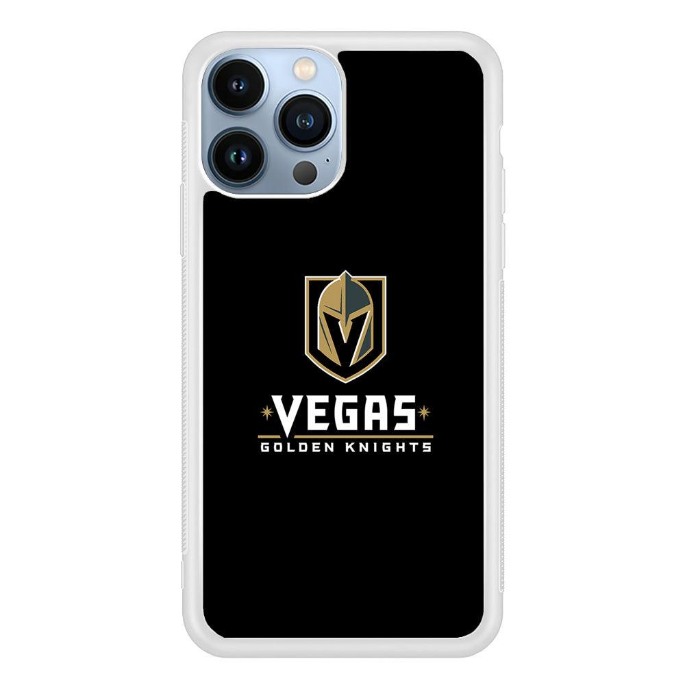 Hockey Vegas Golden Knights NHL 002 iPhone 13 Pro Max Case-Rubber / White (2D Case)-Xtracase