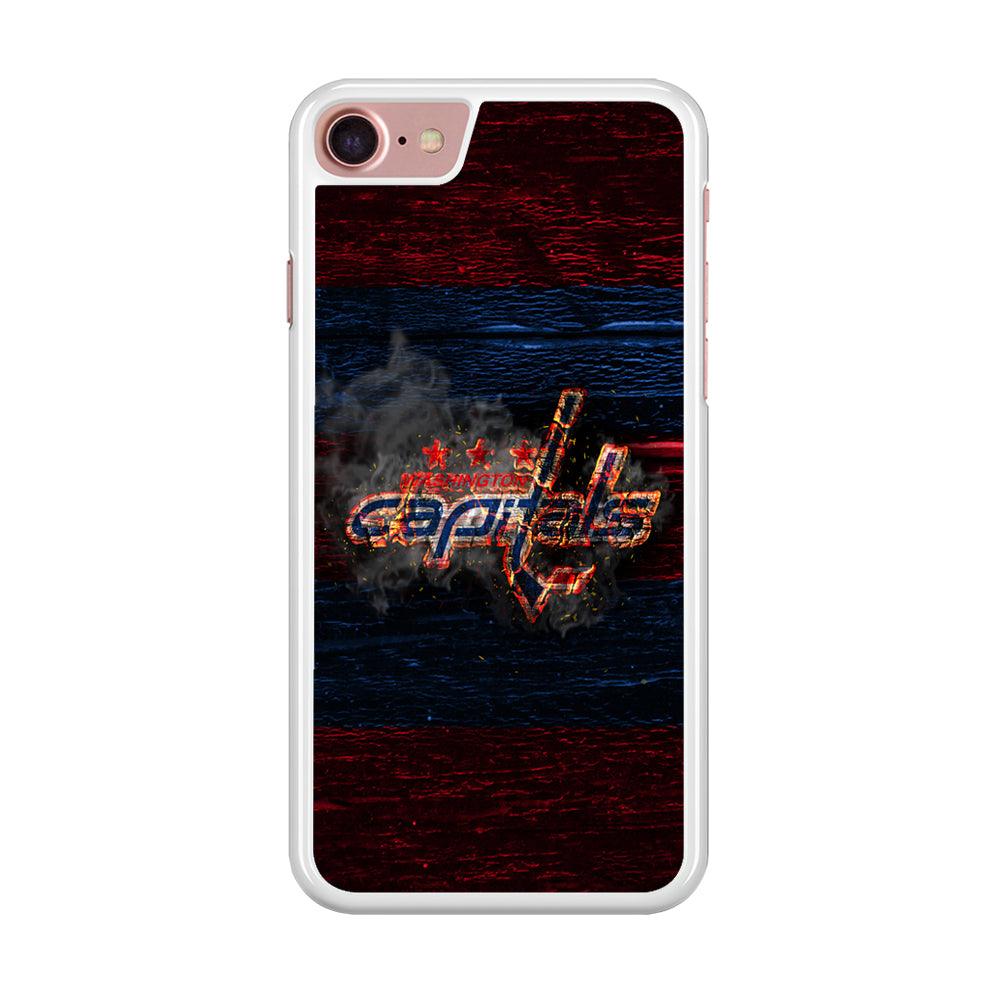 Hockey Washington Capitals NHL 001 iPhone SE 2020 Case-Rubber / White (2D Case)-Xtracase