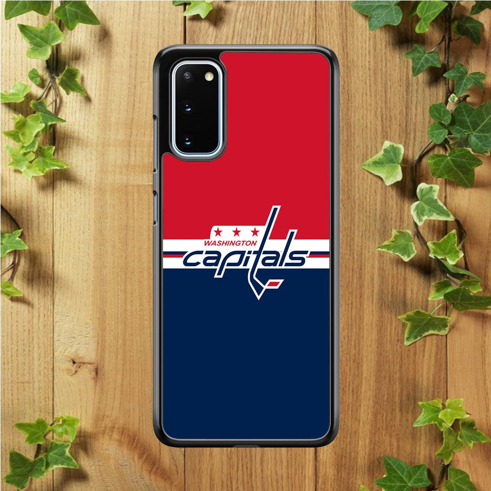 Hockey Washington Capitals NHL 002 Samsung Galaxy S20 Case-Rubber / White (2D Case)-Xtracase