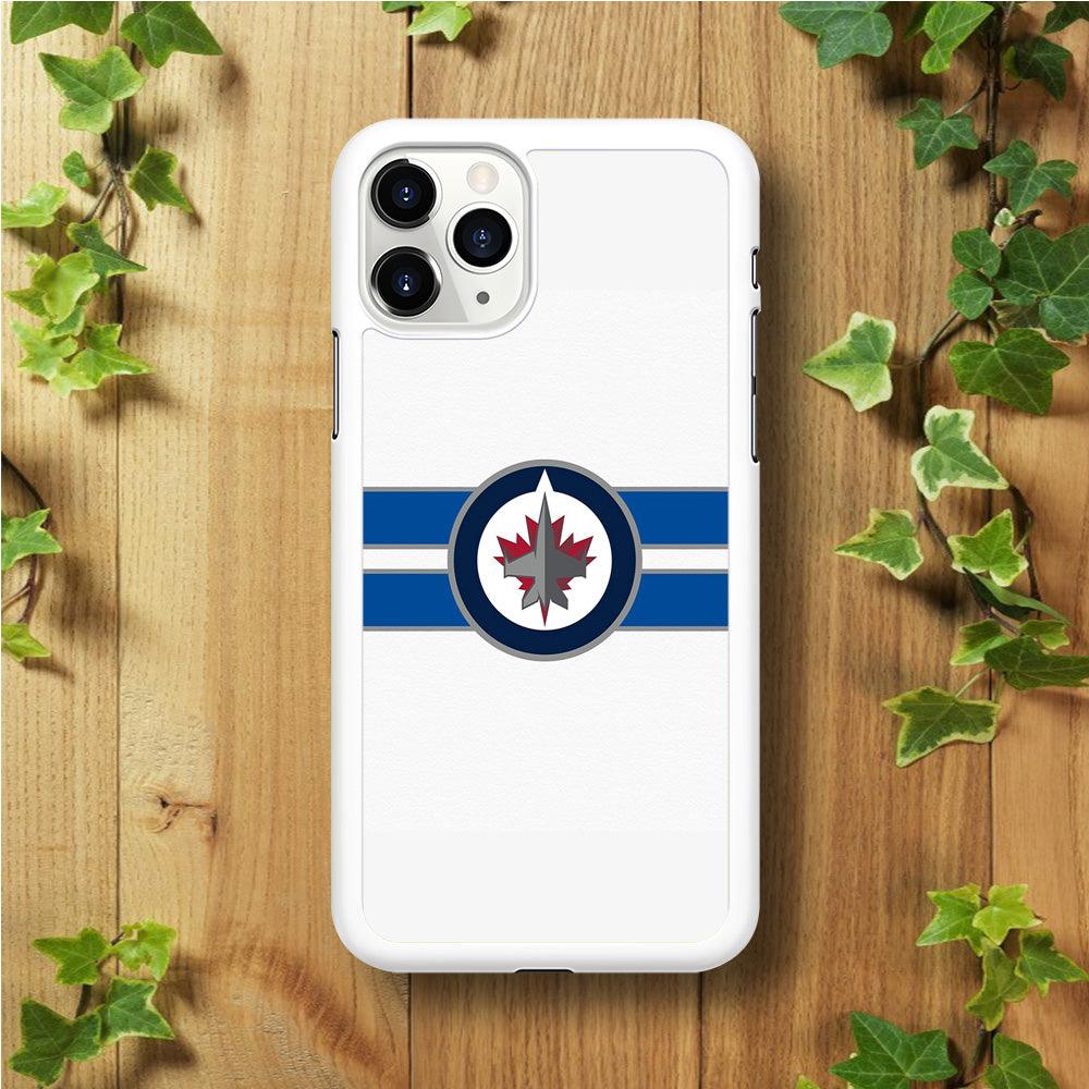 Hockey Winnipeg Jets NHL 001 iPhone 11 Pro Max Case-Rubber / White (2D Case)-Xtracase