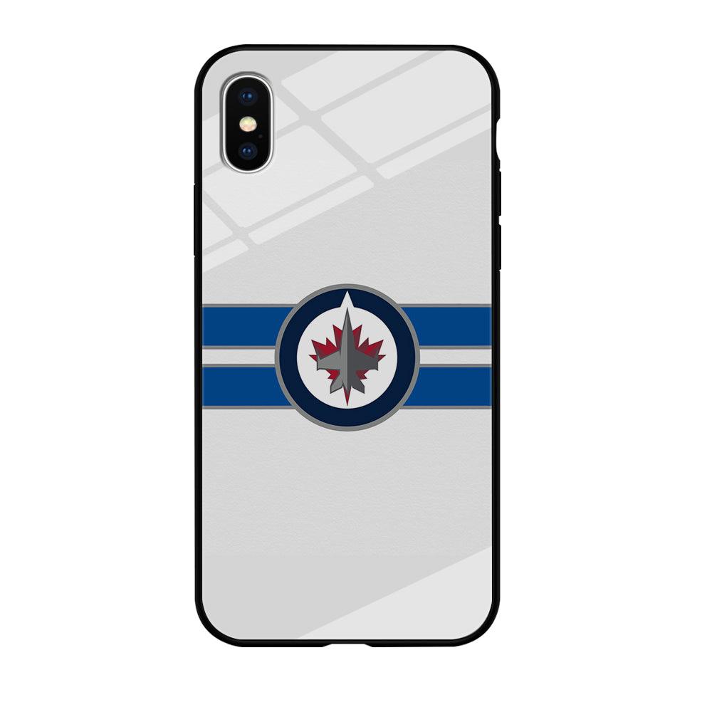 Hockey Winnipeg Jets NHL 001 iPhone X Case-Tempered Glass Case-Xtracase