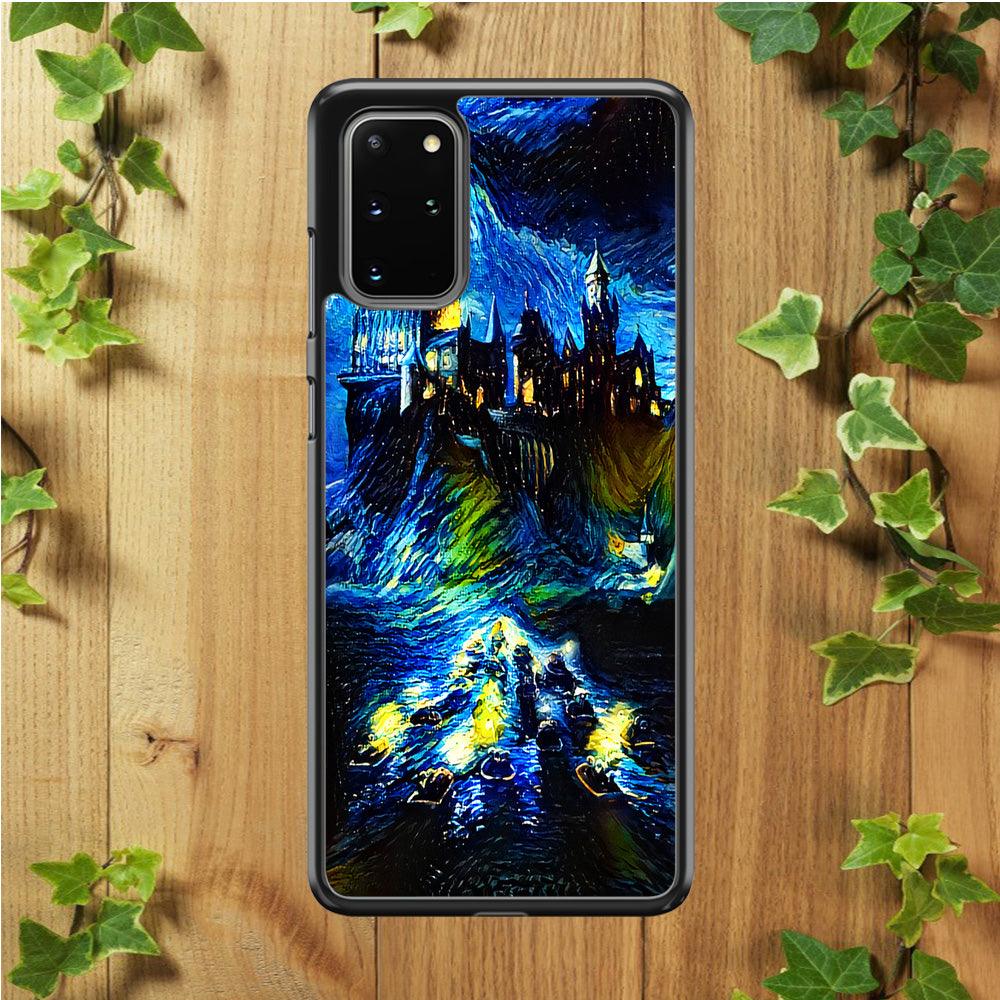 Hogwarts Starry Night Samsung Galaxy S20 Plus Case-Rubber / White (2D Case)-Xtracase